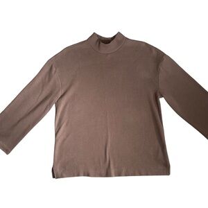 Old Navy Oversized Mock Turtleneck Sweater Tan Size Medium